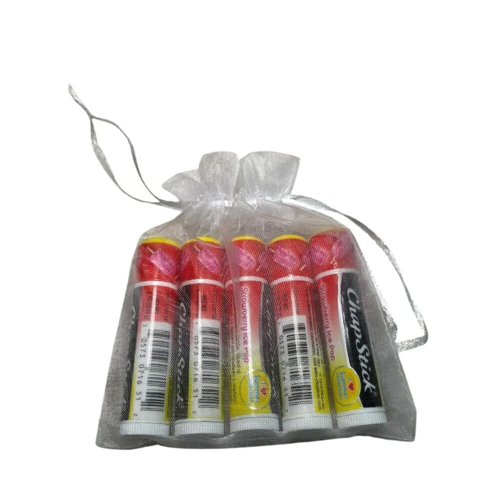 5-Pack ChapStick Strawberry Ice Pop Limited Edition I ♥ Summer Collection – New